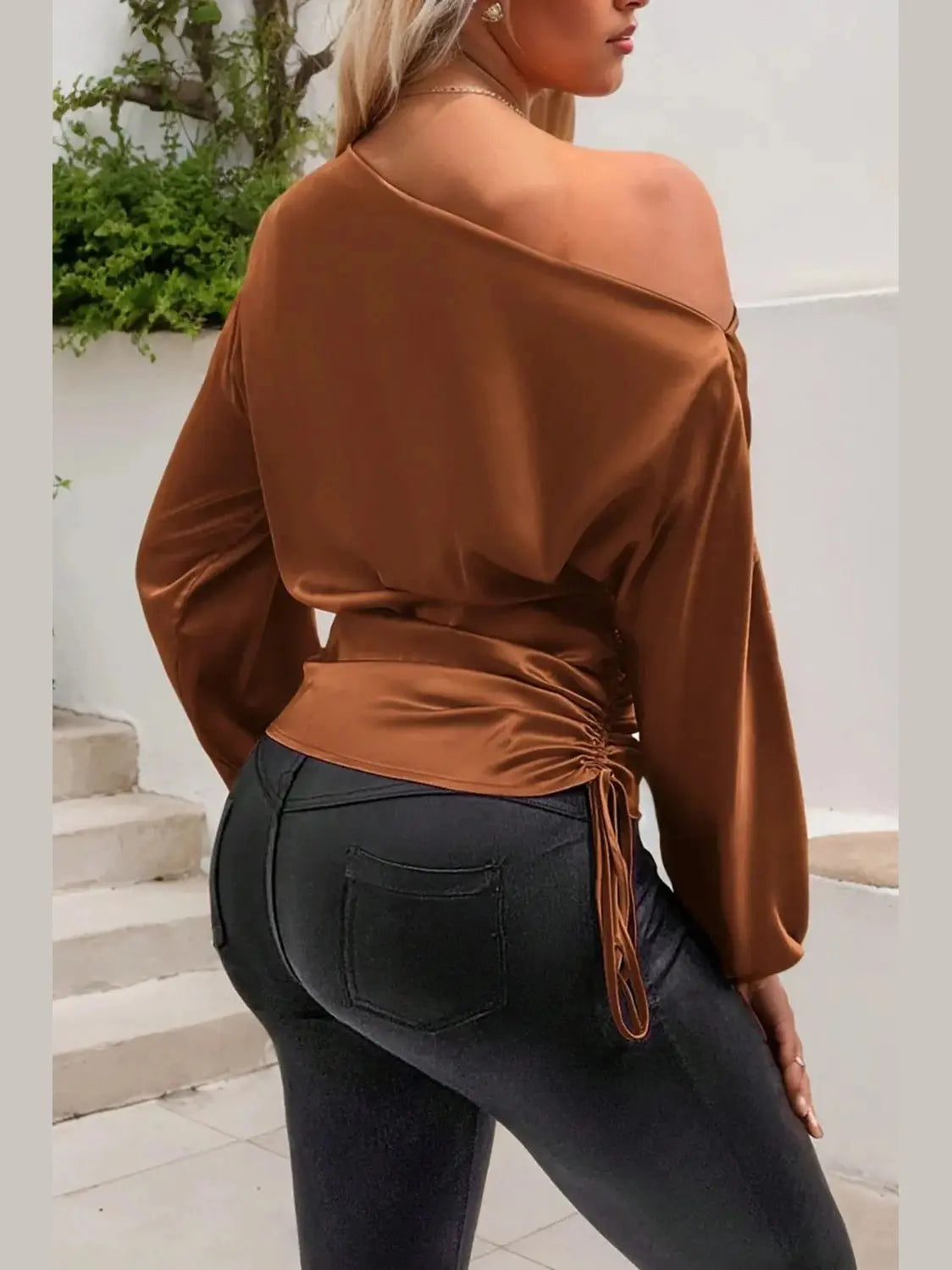 One-Shoulder Luxe Blouse - Chic Women's TOP | Belle Kloset Fashion