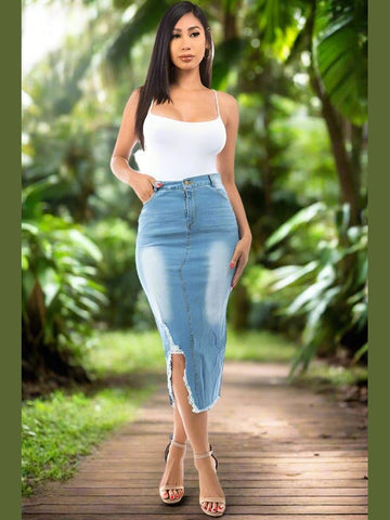 Stepping Out Denim Skirt