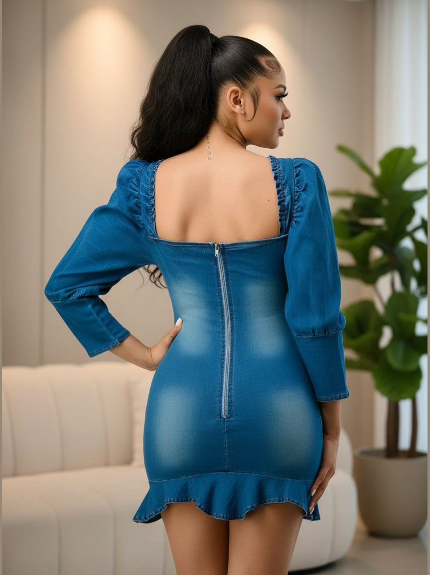 Rhapsody in Blue Denim Dress - Chic Women's Dresses | Belle Kloset Fashion