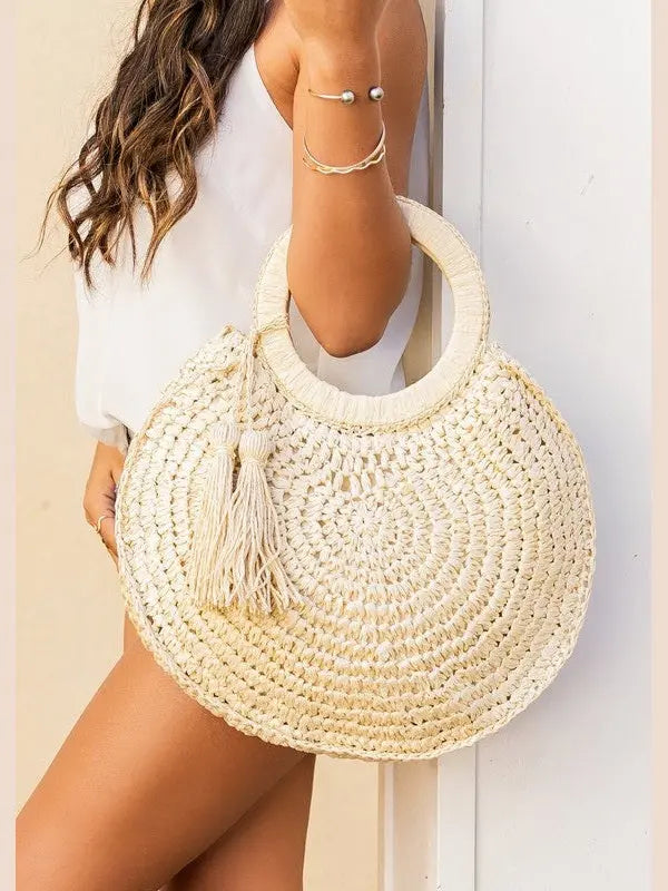 Seabreeze Woven Straw Tote – Chic Women's | Belle Kloset Fashion