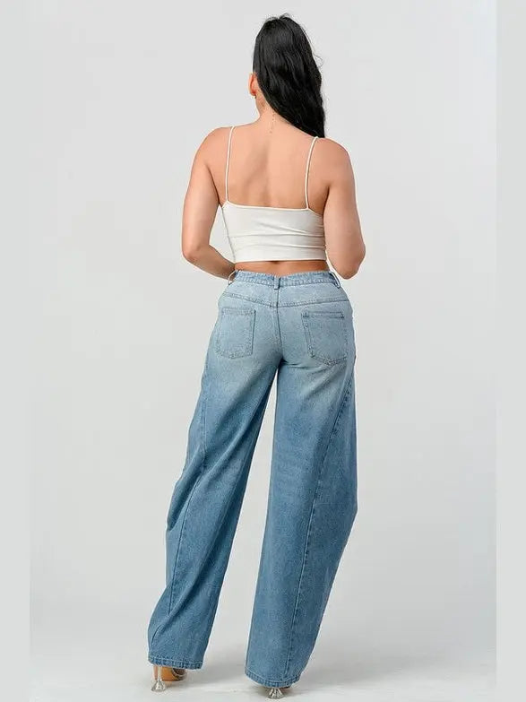 Show Stopper Wide Leg Denim Jeans - Chic Women's Jeans | Belle Kloset Fashion