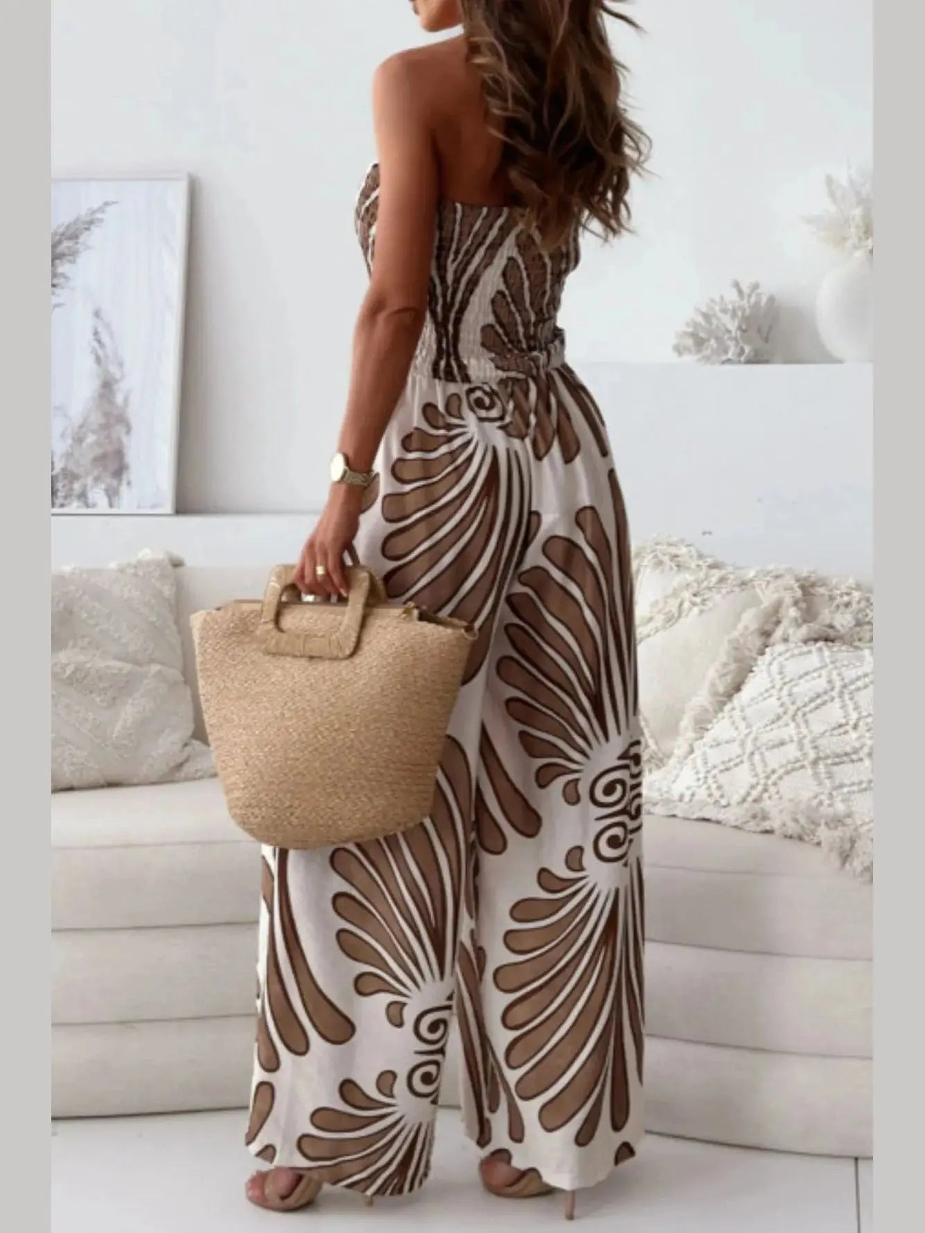Tropical Breeze Tube Jumpsuit – Chic Women's Outfit Set | Belle Kloset Fashion