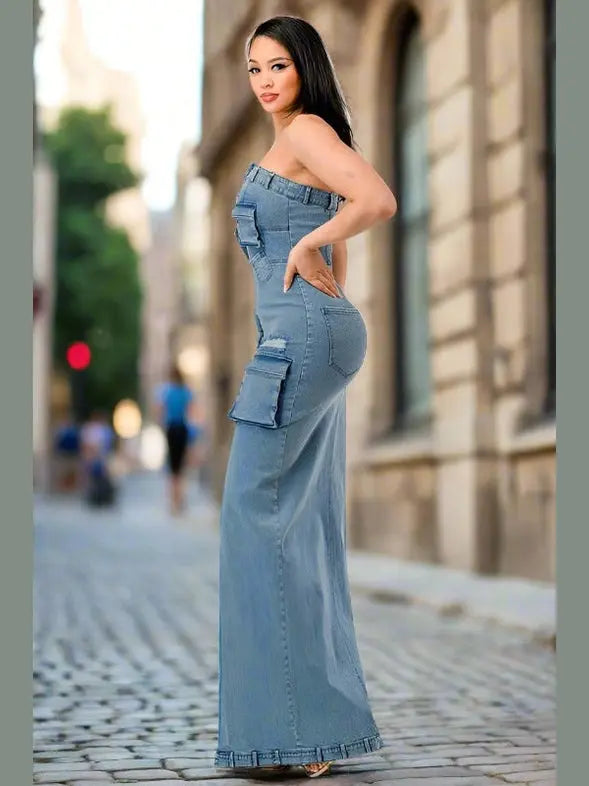 Urban Chic Denim Dress - Chic Women's Dresses | Belle Kloset Fashion
