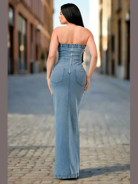 Urban Chic Denim Dress - Chic Women's Dresses | Belle Kloset Fashion