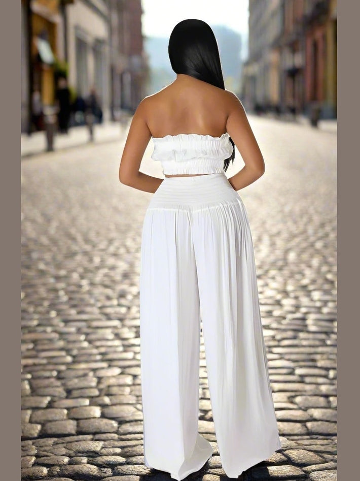 Wide Leg Two Piece Set - Chic Women's Outfit Set | Belle Kloset Fashion