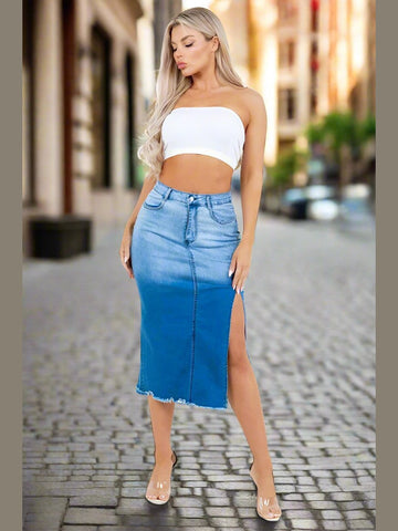 Happy Hour Denim Skirt