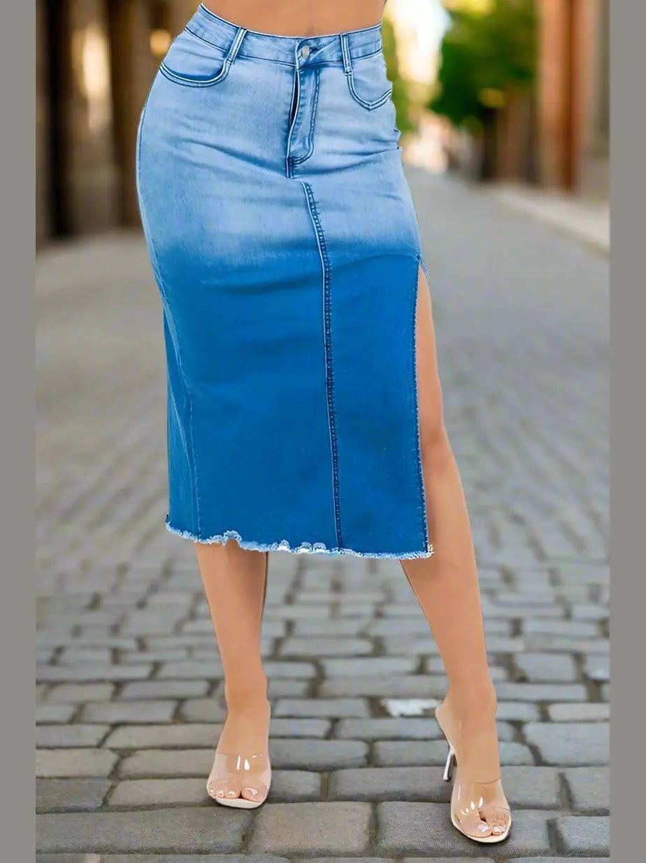 Happy Hour Denim Skirt - Chic Women's Skirt | Belle Kloset Fashion