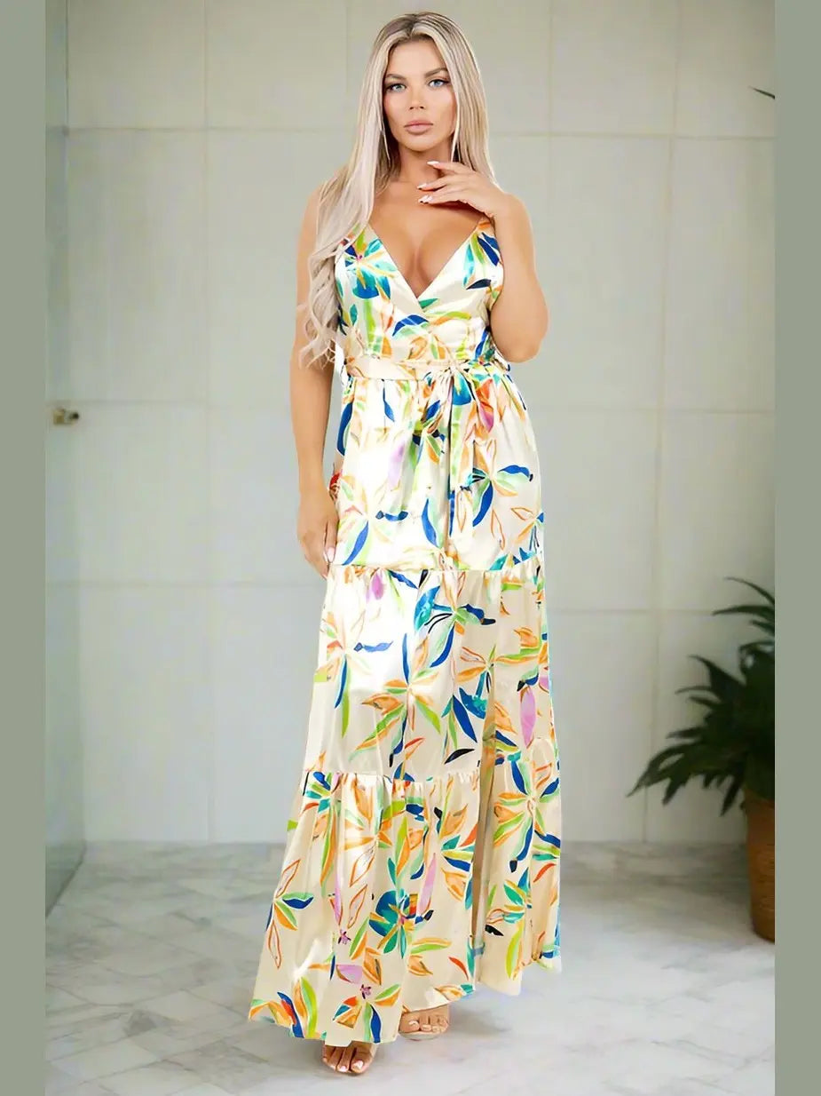 Star Gazing Maxi Dress (Yellow) - Chic Women's Dresses | Belle Kloset Fashion
