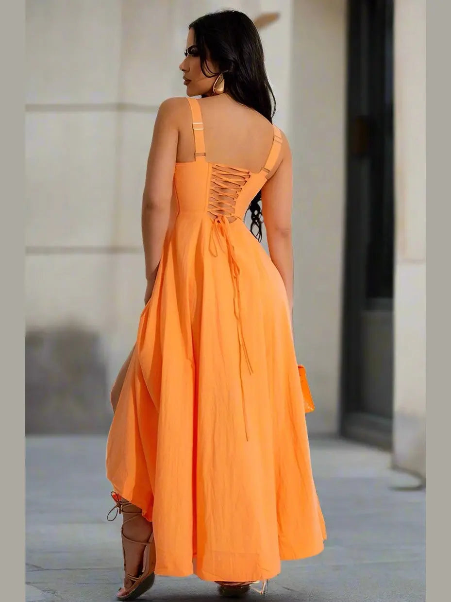 Corset-Style Maxi Dress - Chic Women's Dresses | Belle Kloset Fashion