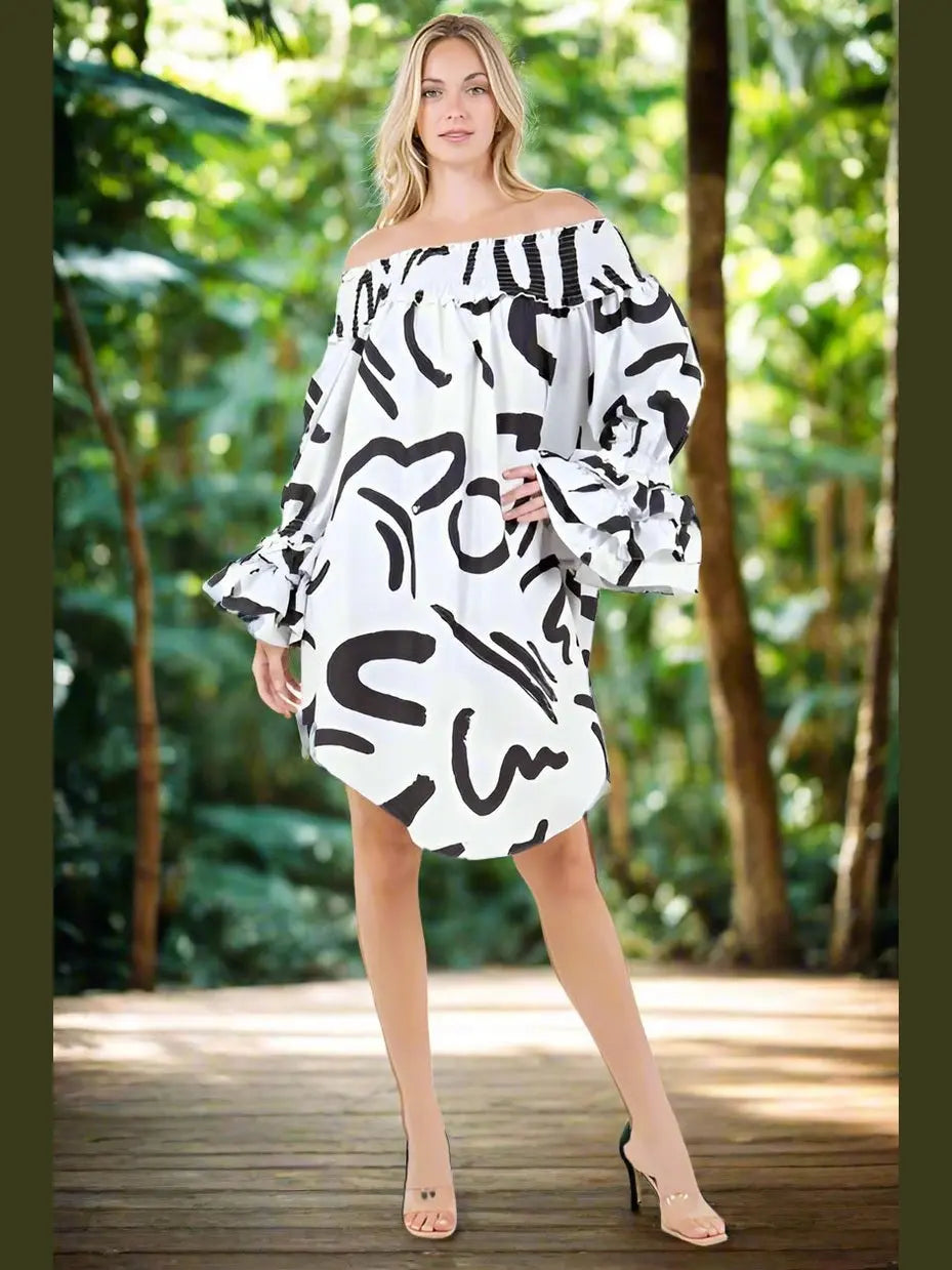 Erica Off Shoulder Midi Dress - Chic Women's Dresses | Belle Kloset Fashion
