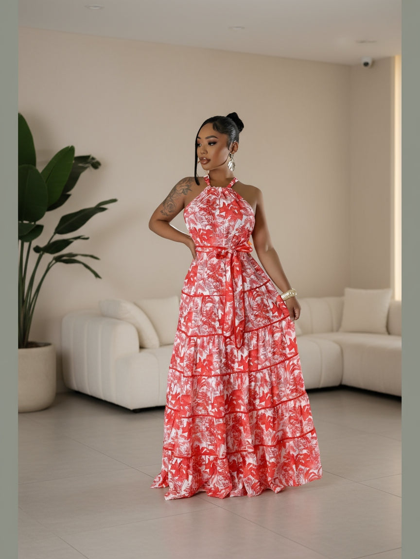 Summer Fling Maxi Dress (Red) - Chic Women's Dresses | Belle Kloset Fashion