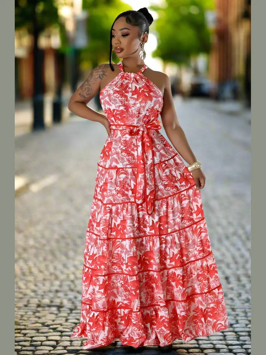Summer Fling Maxi Dress (Red) - Chic Women's Dresses | Belle Kloset Fashion