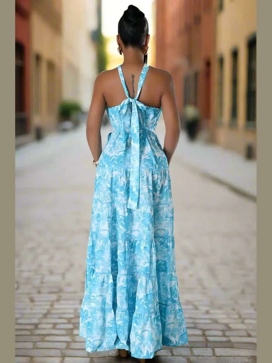 Summer Fling Maxi Dress (Blue) - Chic Women's Dresses | Belle Kloset Fashion