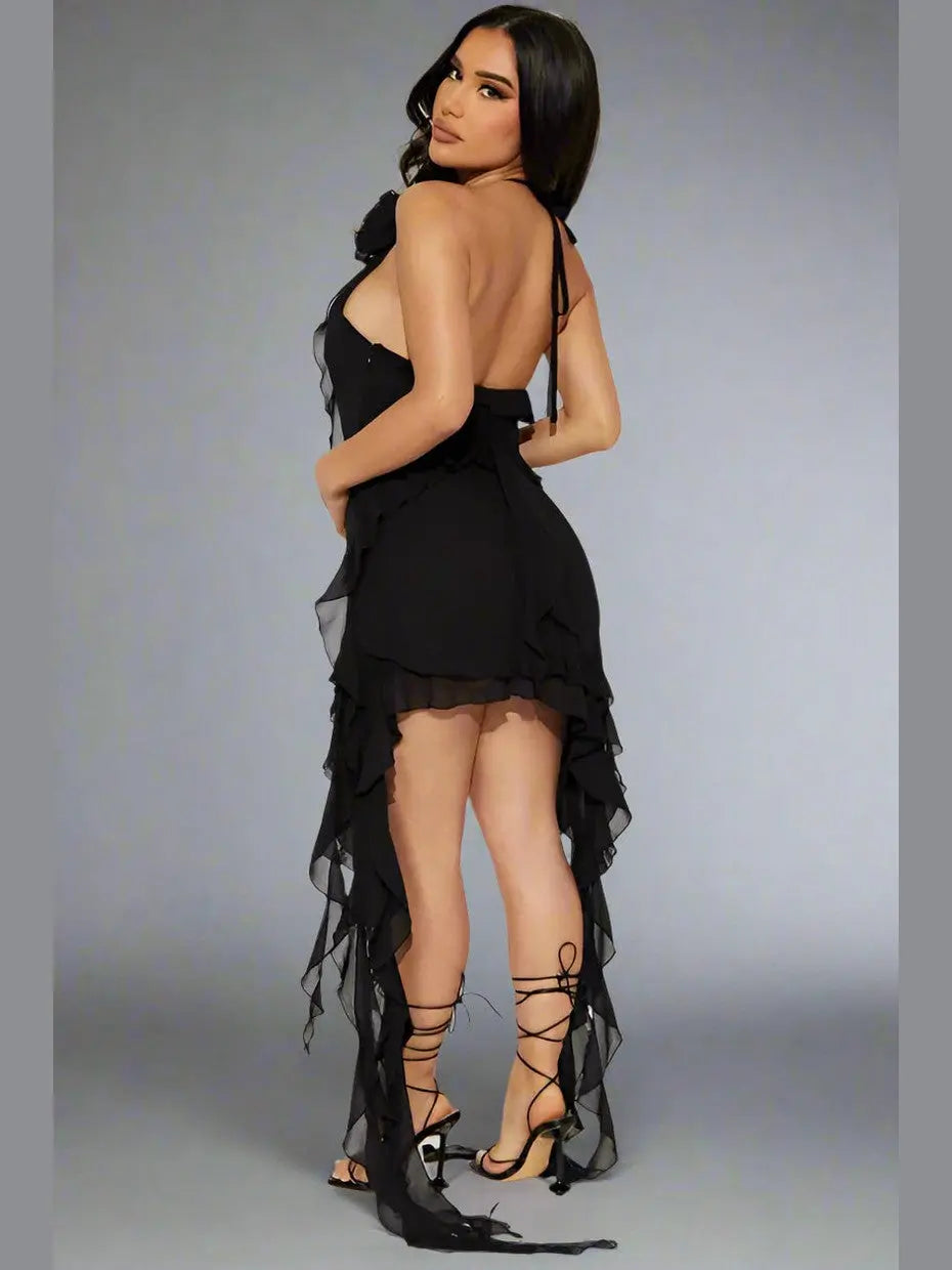 Backless Bombshell Halter Dress – Chic Women's Dresses | Belle Kloset Fashion
