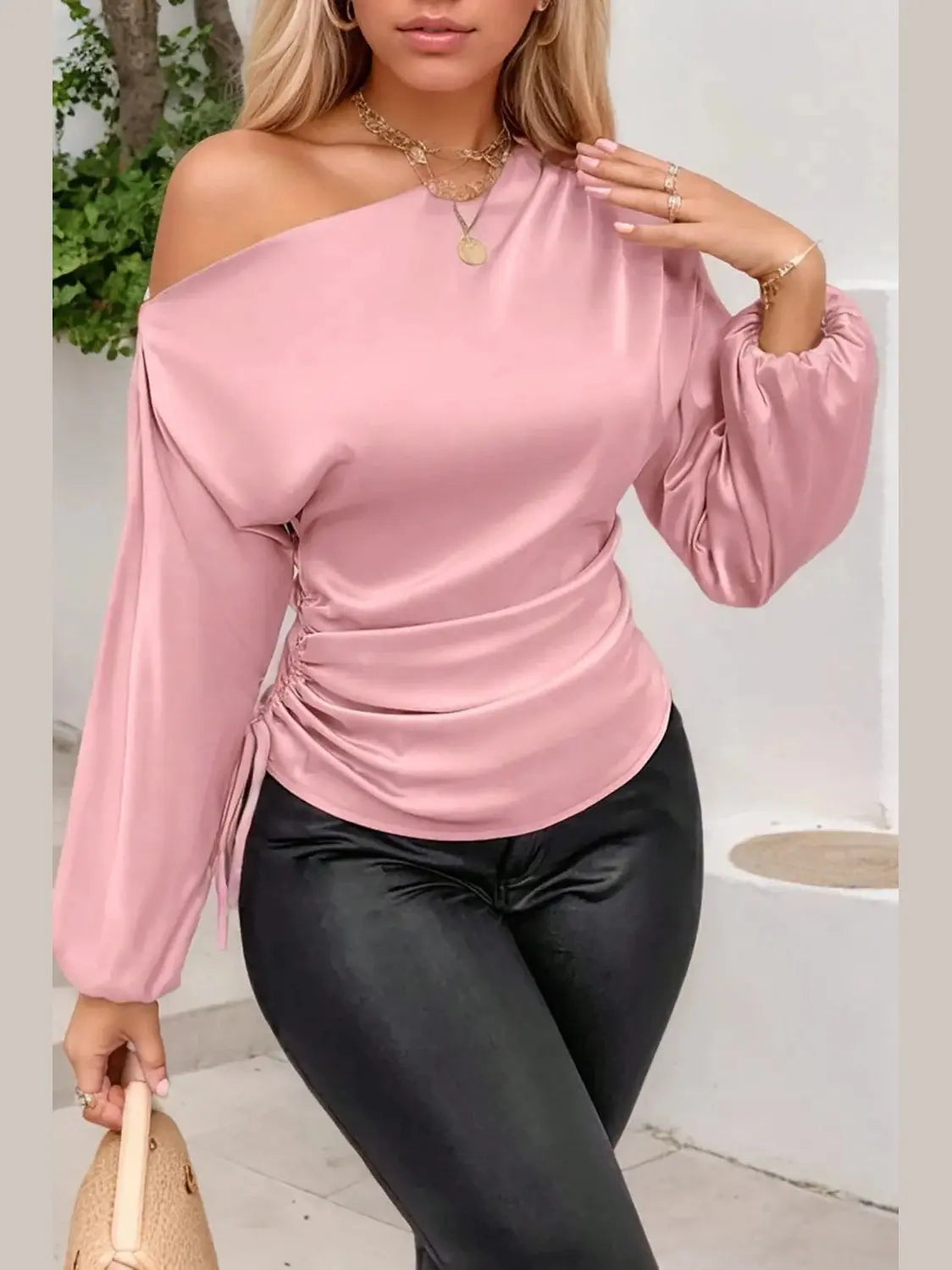 One-Shoulder Luxe Blouse - Chic Women's TOP | Belle Kloset Fashion