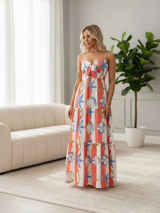 Sunset Bloom Maxi Dress with Pockets - Chic Women's Dresses | Belle Kloset Fashion