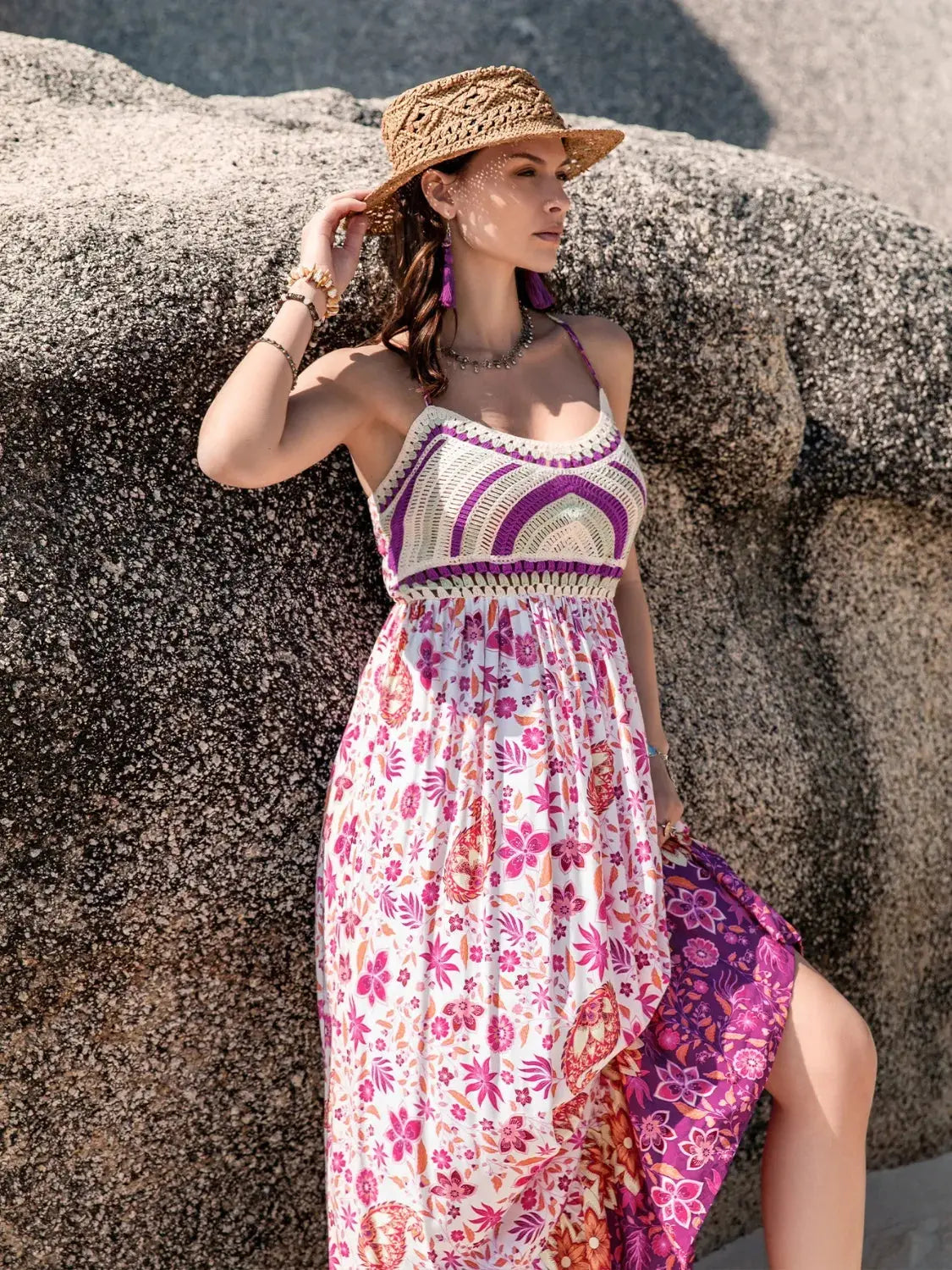 Print & Slay Neck Cami Dress – Chic Women's Dresses | Belle Kloset Fashion