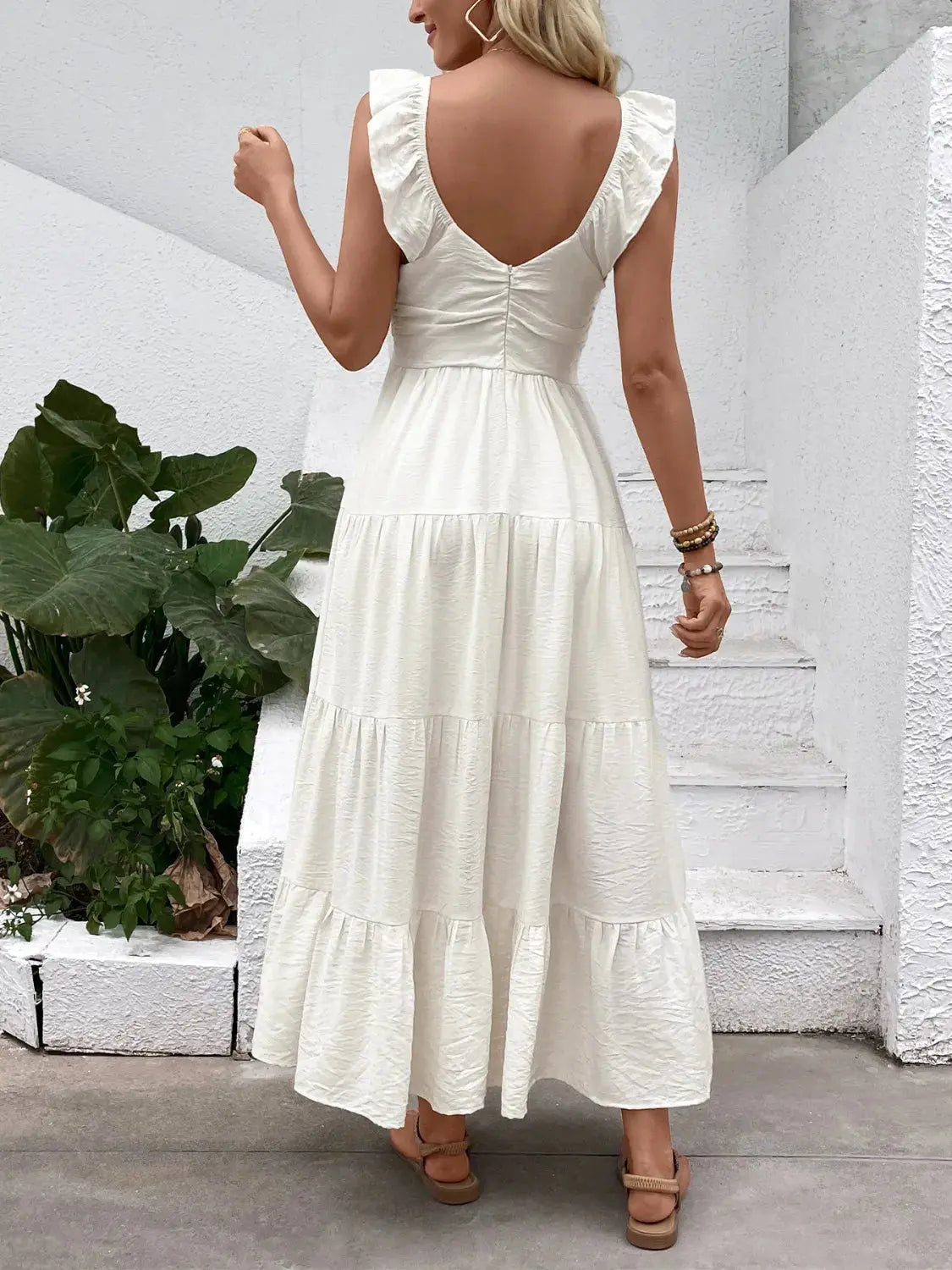Daydream Tiered V-Neck Dress – Chic Women's Dresses | Belle Kloset Fashion