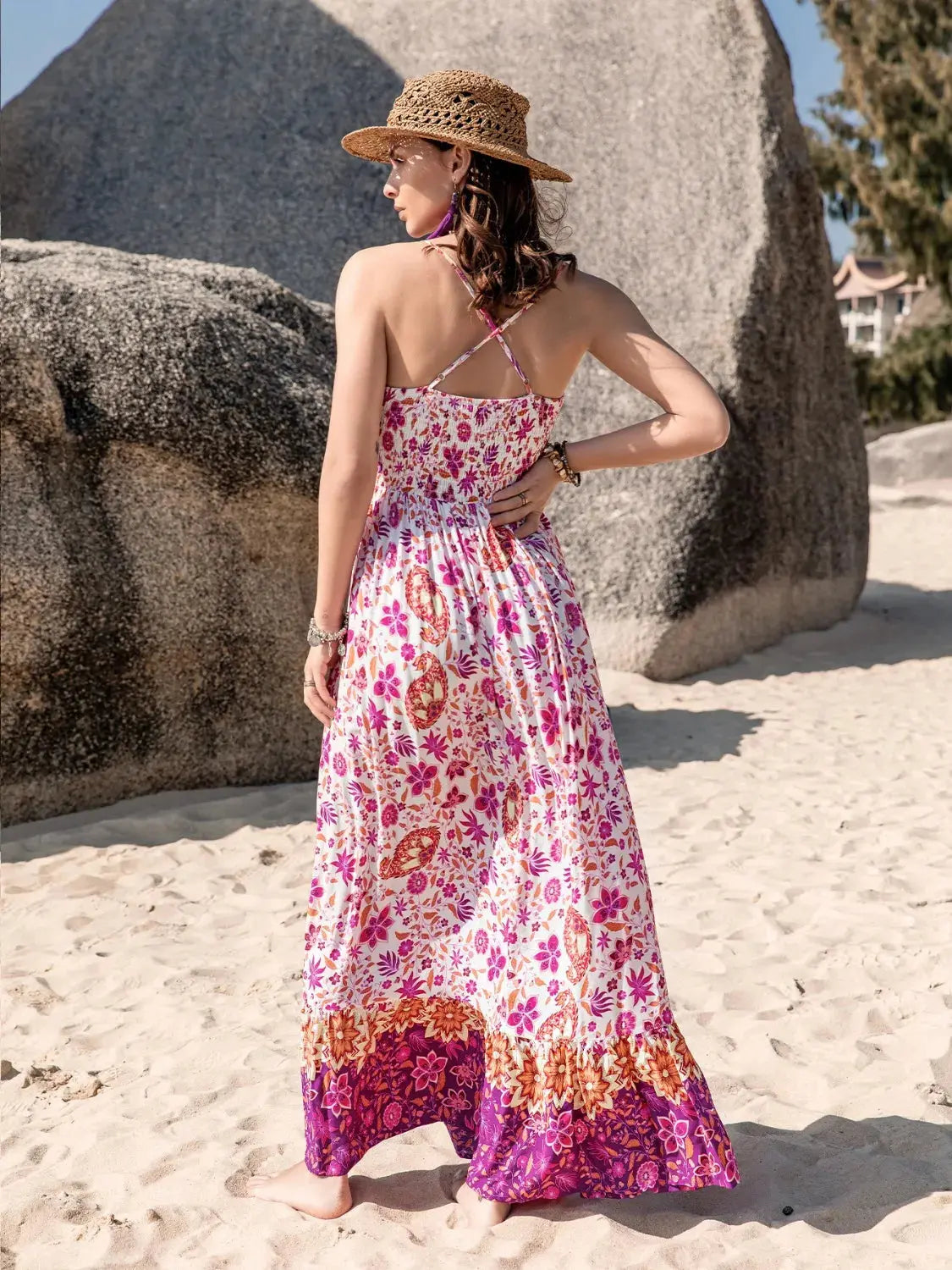 Print & Slay Neck Cami Dress – Chic Women's Dresses | Belle Kloset Fashion