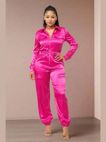 Pop of Pink Jumpsuit