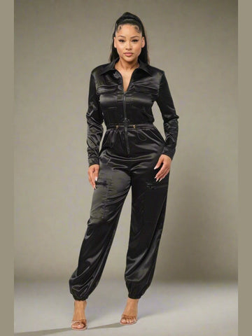 Pop of Black Jumpsuit