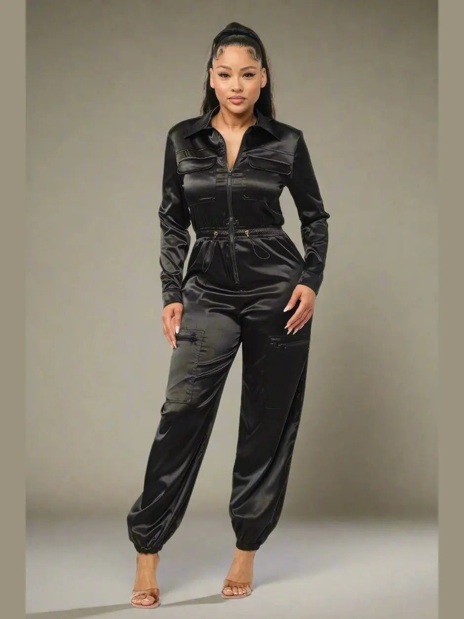 Pop of Black Jumpsuit - Chic Women's Outfit Set | Belle Kloset Fashion