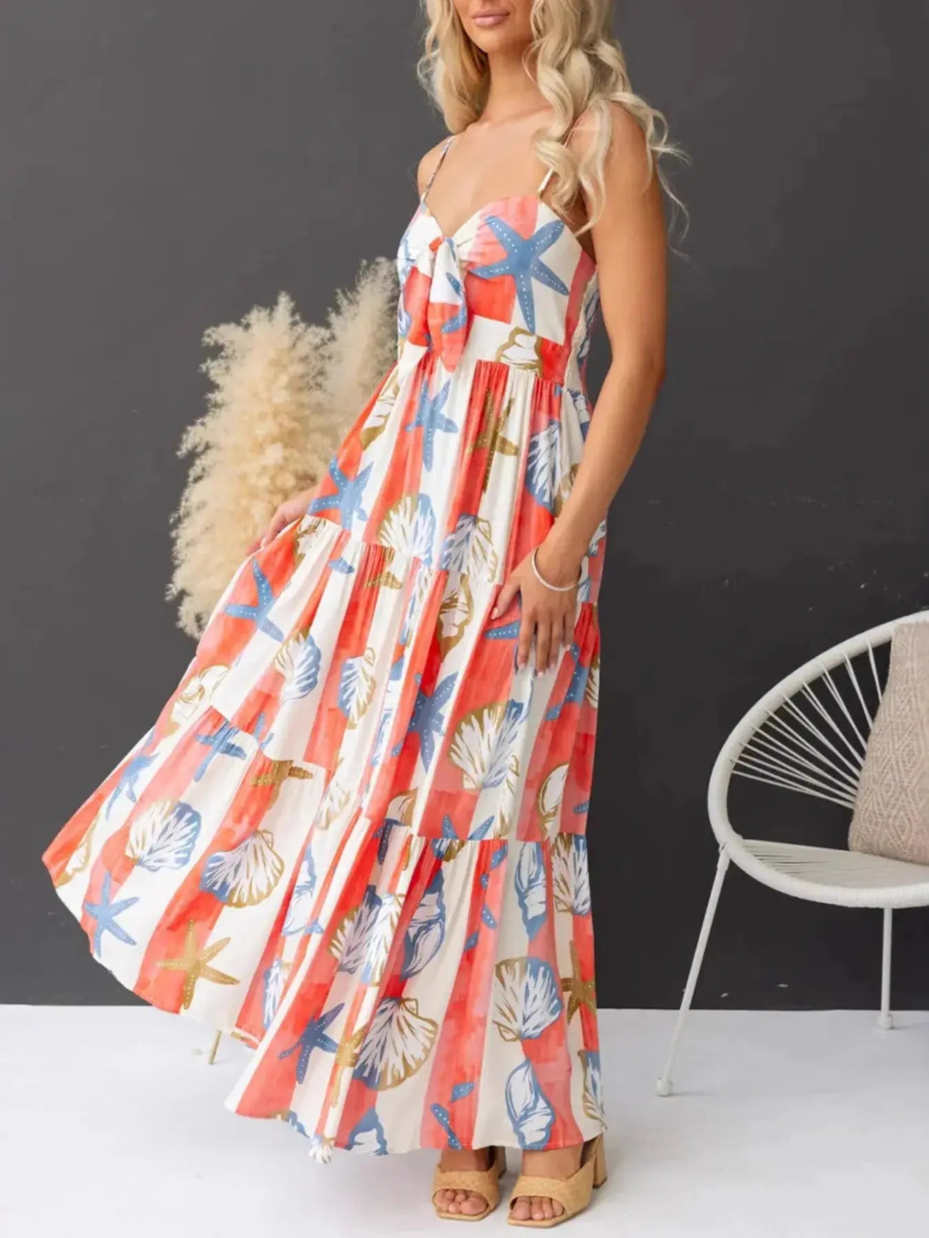Sunset Bloom Maxi Dress with Pockets - Chic Women's Dresses | Belle Kloset Fashion