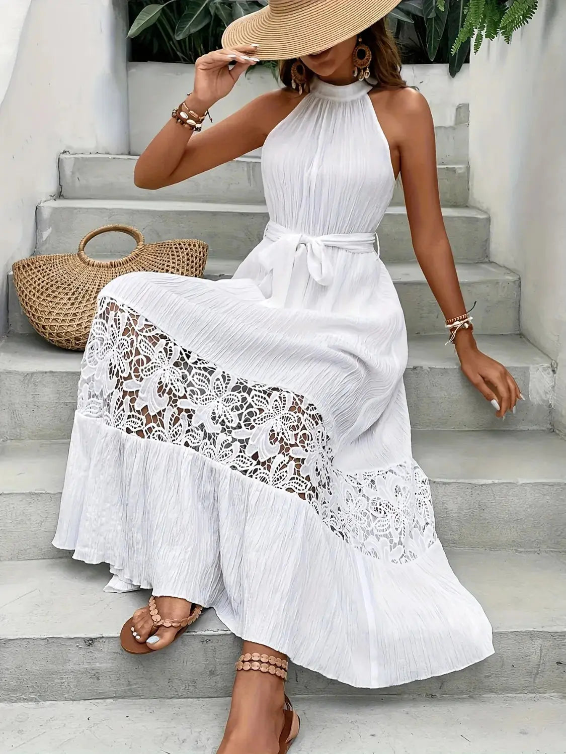 Ethereal Grace Lace Maxi Dress – Chic Women's Dresses | Belle Kloset Fashion