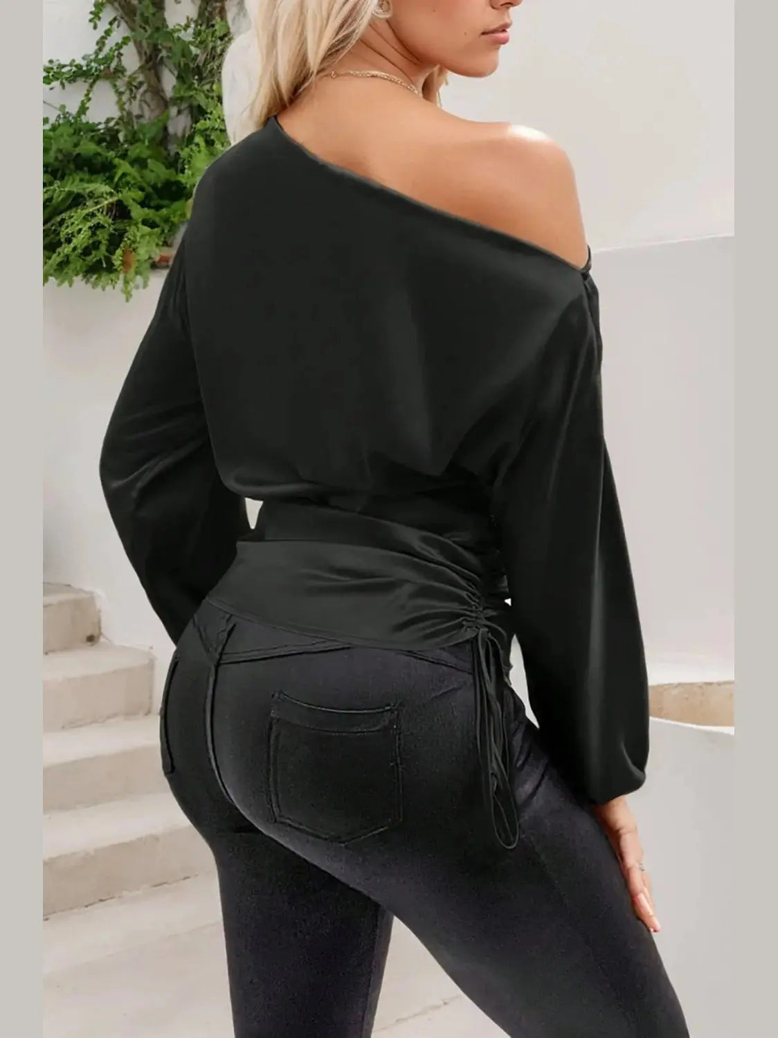 One-Shoulder Luxe Blouse - Chic Women's TOP | Belle Kloset Fashion