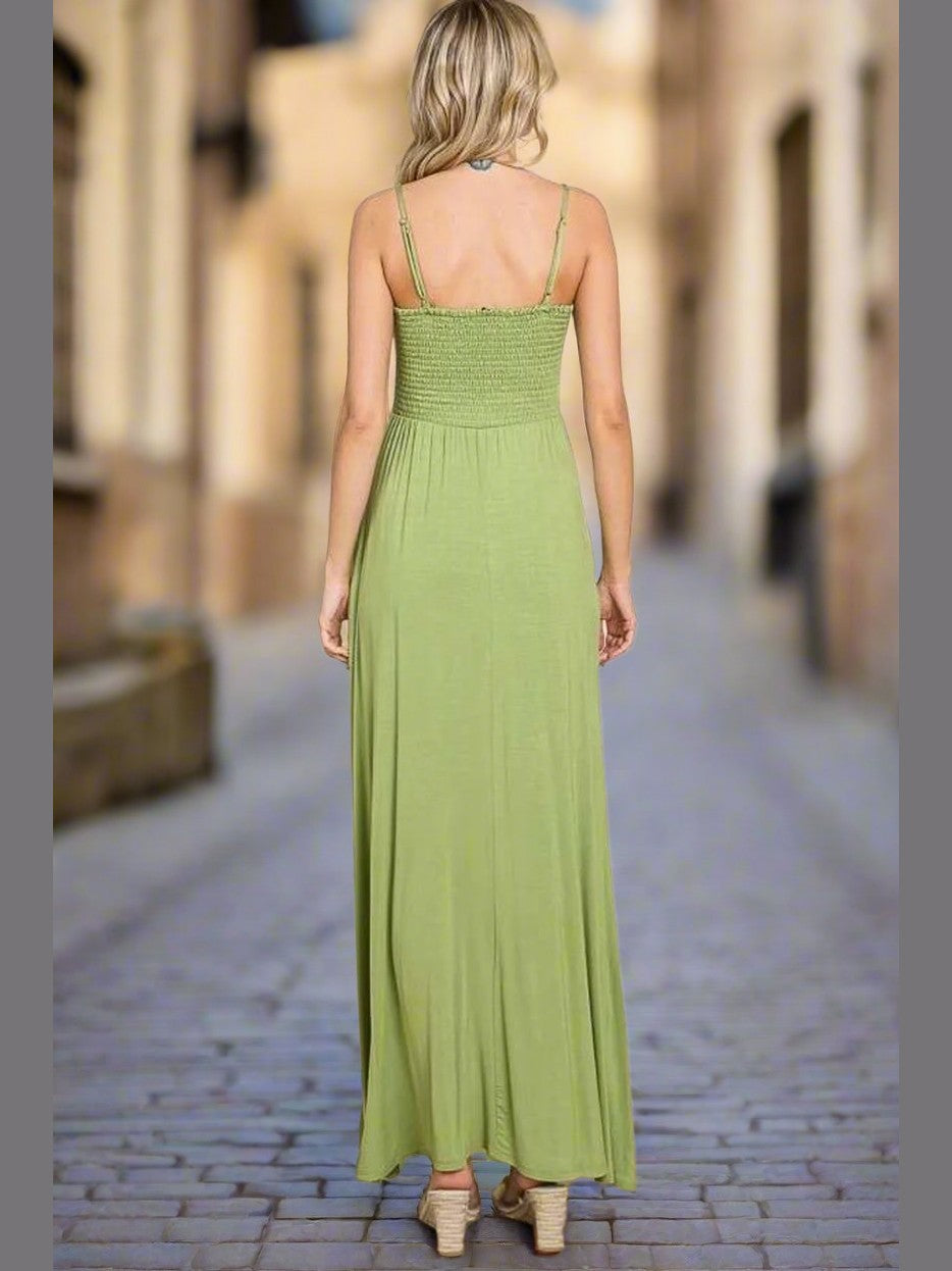 Summer Breeze Cami Maxi Dress Olive