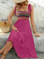 Tie Shoulder Tiered Ruffle Midi Dress – Chic Women's Dresses | Belle Kloset Fashion