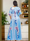Sunset Breeze Multicolor Dress (Blue) - Chic Women's Dresses | Belle Kloset Fashion