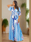 Sunset Breeze Multicolor Dress (Blue) - Chic Women's Dresses | Belle Kloset Fashion