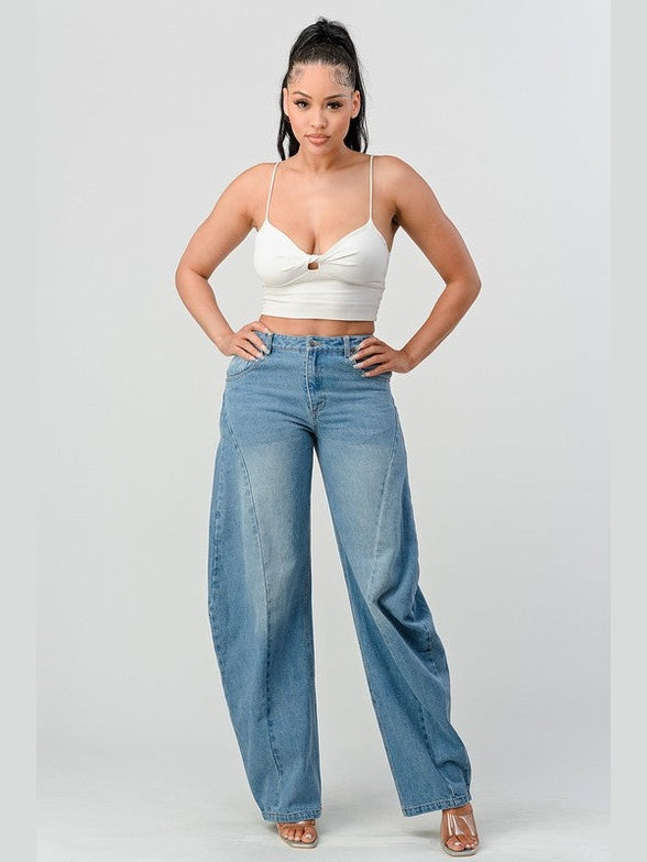 Show Stopper Wide Leg Denim Jeans