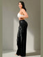 Black Washed-Out High-Waist Cargo Pants - Chic Women's Jeans | Belle Kloset Fashion