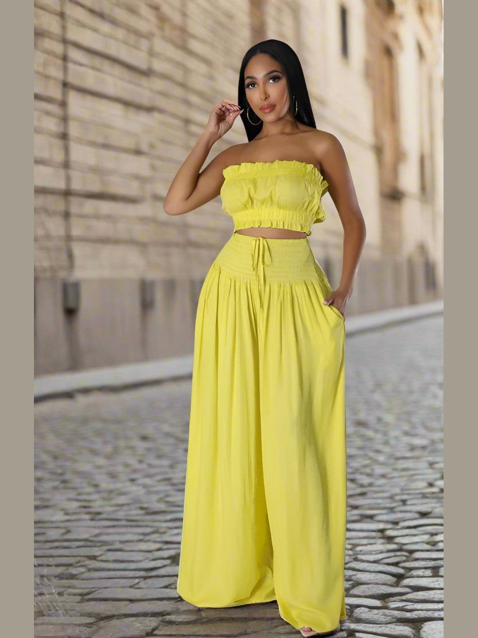 Wide Leg Two Piece Set - Chic Women's Outfit Set | Belle Kloset Fashion