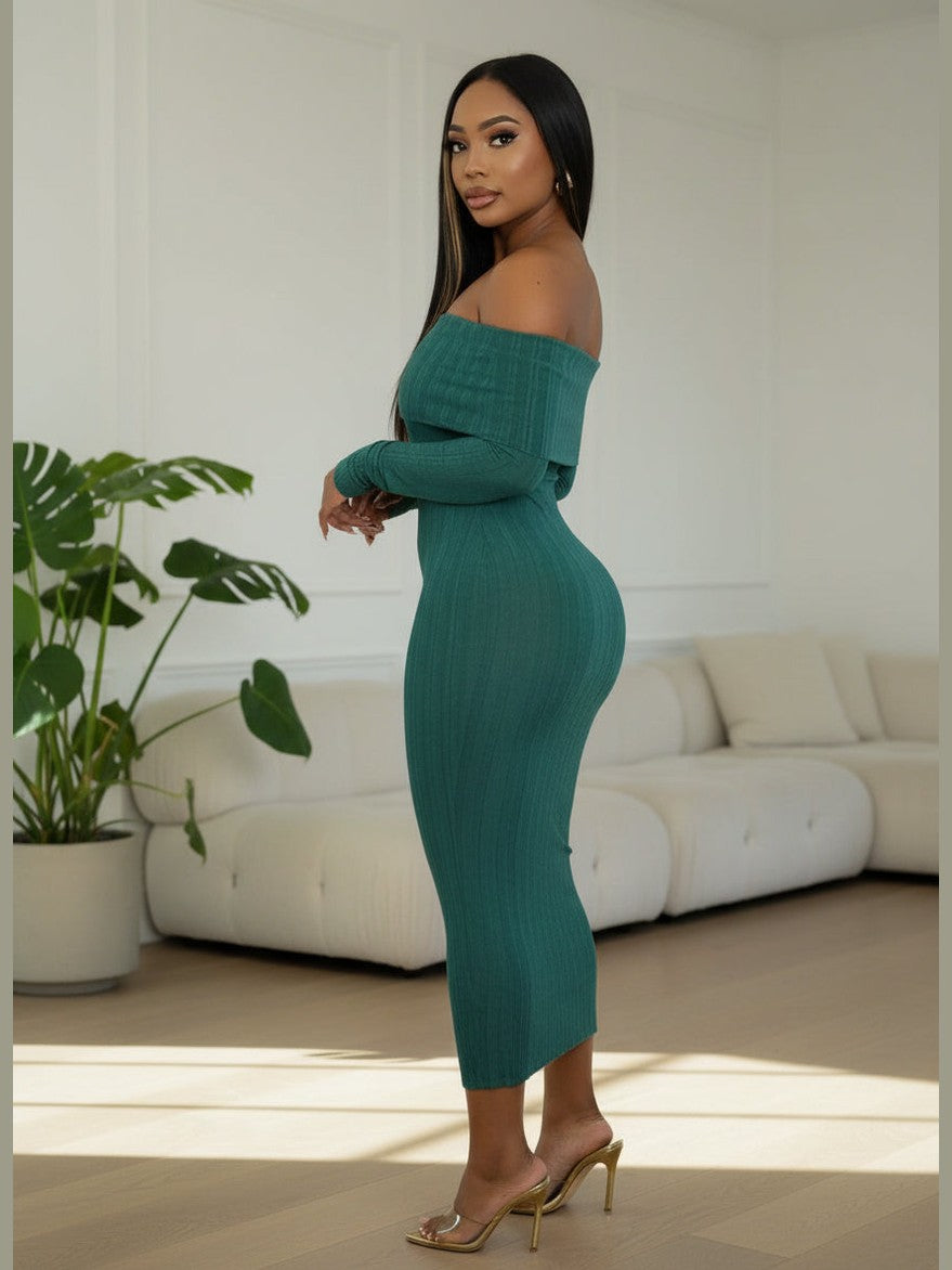 Verona Off-Shoulder Maxi Dress - Chic Women's Dresses | Belle Kloset Fashion