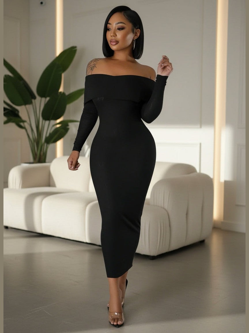 Verona Off-Shoulder Maxi Dress - Chic Women's Dresses | Belle Kloset Fashion