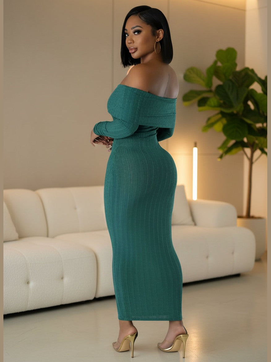 Verona Off-Shoulder Maxi Dress - Chic Women's Dresses | Belle Kloset Fashion