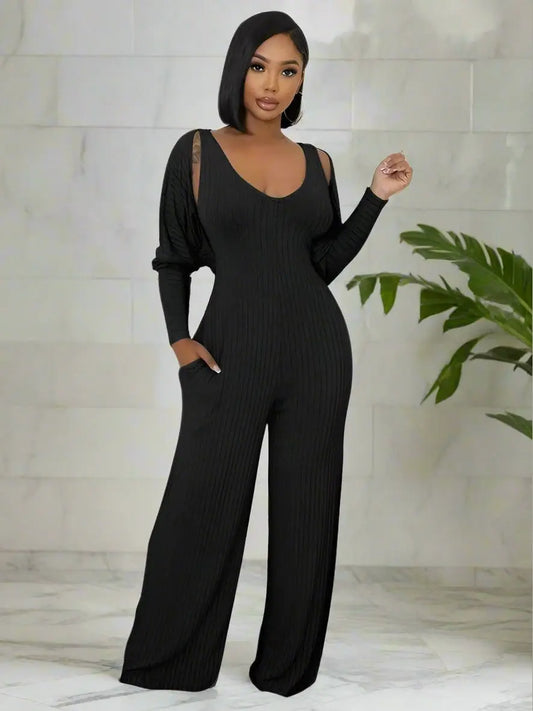 Modern Vibes Two-Piece Jumpsuit Set - Chic Women's Outfit Set | Belle Kloset Fashion