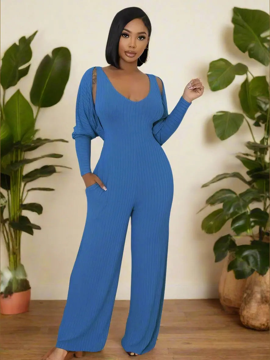 Vibes Two-Piece Jumpsuit Set - Chic Women's Outfit Set | Belle Kloset Fashion