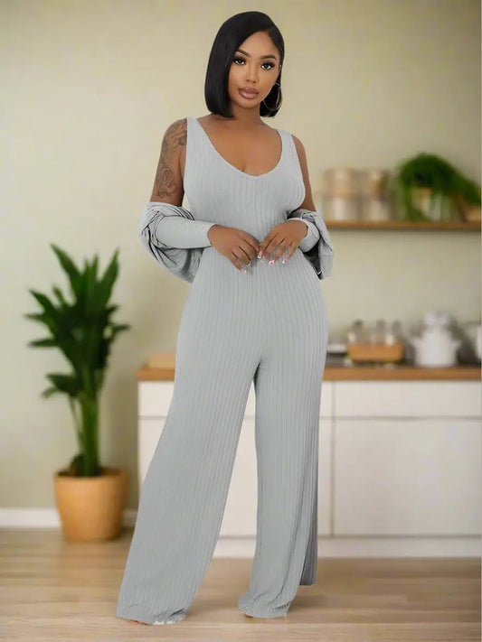 Vibes Two-Piece Jumpsuit Set - Chic Women's Outfit Set | Belle Kloset Fashion
