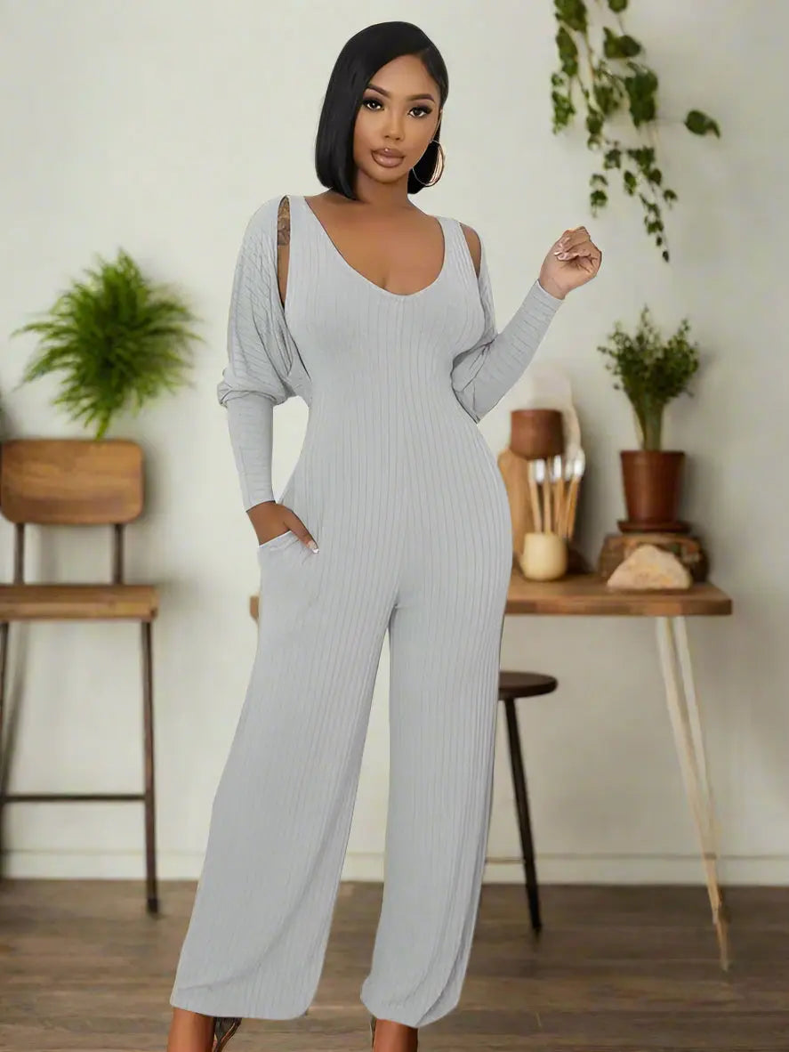 Vibes Two-Piece Jumpsuit Set - Chic Women's Outfit Set | Belle Kloset Fashion