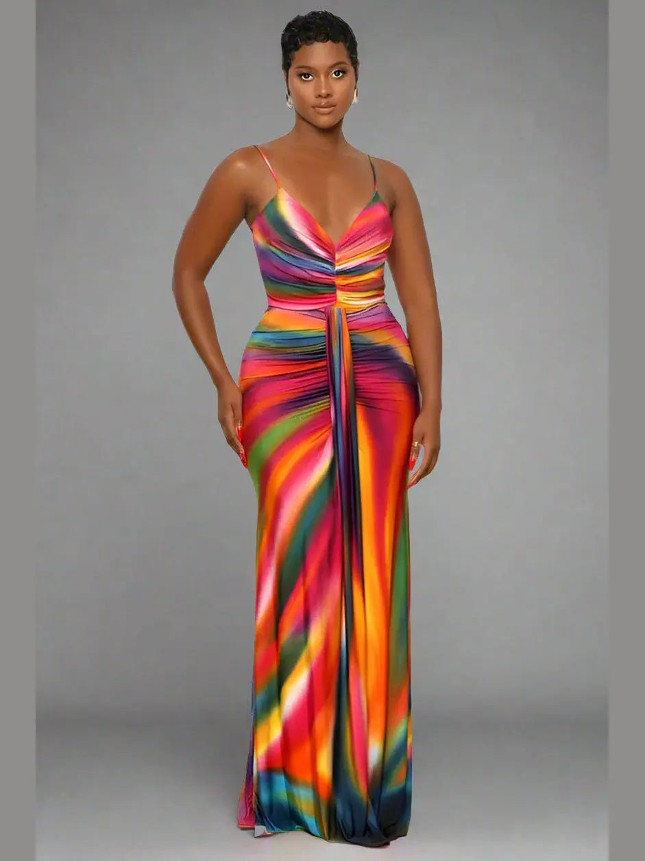 Radiance Multicolor Maxi Dress - Chic Women's Dresses | Belle Kloset Fashion