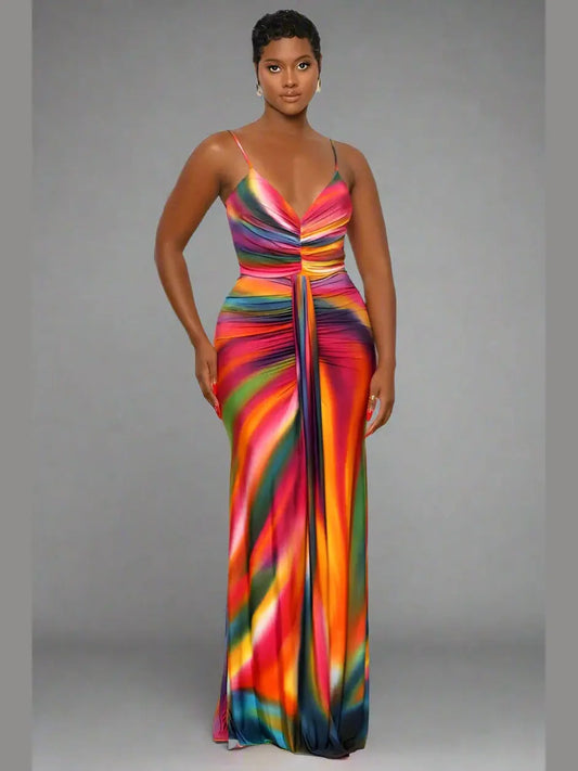 Radiance Multicolor Maxi Dress - Chic Women's Dresses | Belle Kloset Fashion