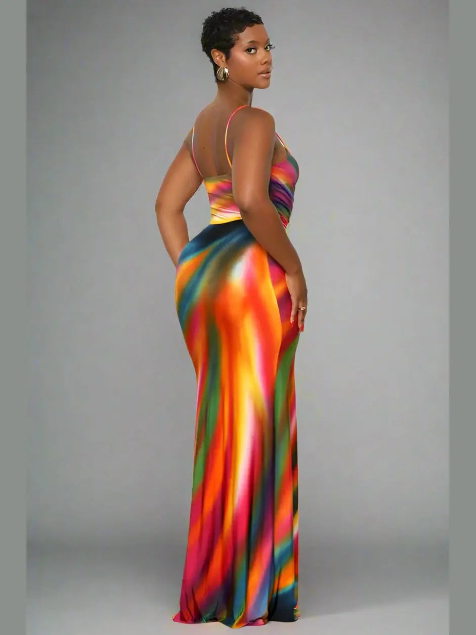 Radiance Multicolor Maxi Dress - Chic Women's Dresses | Belle Kloset Fashion