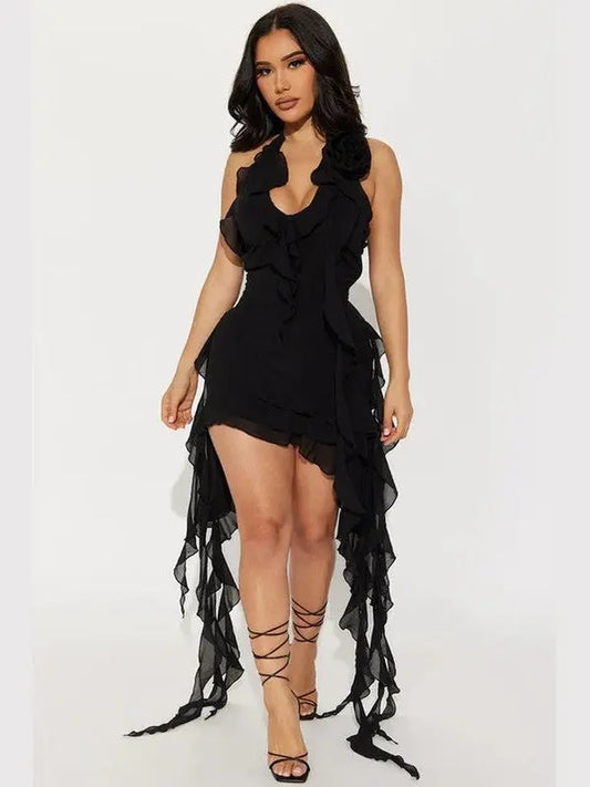 Backless Bombshell Halter Dress – Chic Women's Dresses | Belle Kloset Fashion