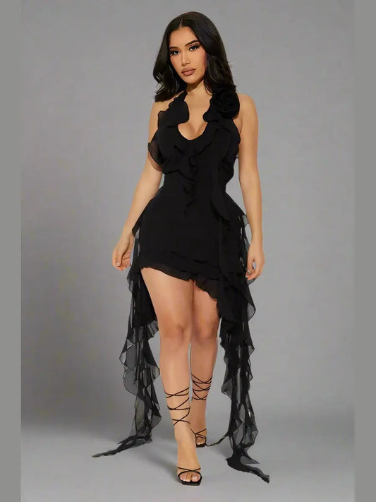Backless Bombshell Halter Dress – Chic Women's Dresses | Belle Kloset Fashion