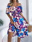 Floral Midi Dress With Short Sleeves – Chic Women's Dresses | Belle Kloset Fashion