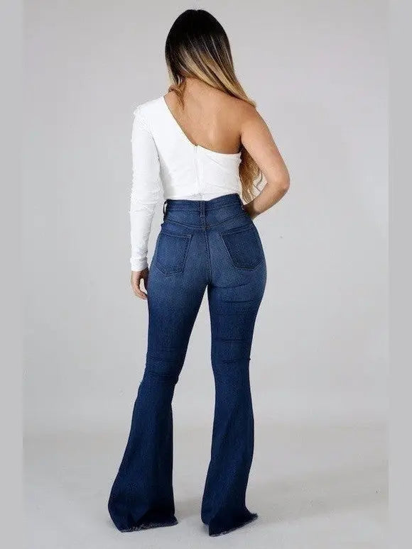 Skylar Bell Bottom Jean- Inseam 32" - Chic Women's  | Belle Kloset Fashion